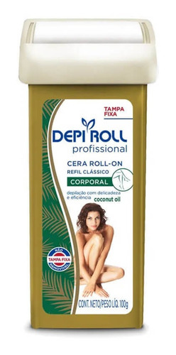 Depiroll Cera Corporal Rollon C/ Tampa Coco Refil 100g