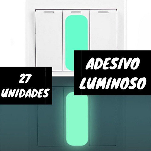 Kit Adesivo Luminoso Para Interruptor Noturno Sinalização