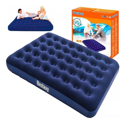 Colchon Inflable 2 Plazas Hogar Cabaña Camping Bestway