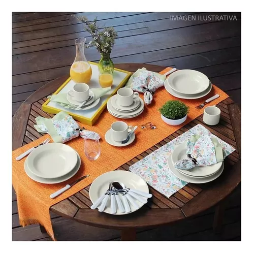 Set Vajilla Completo Ceramica Juego Platos 16 Piezas Cuotas