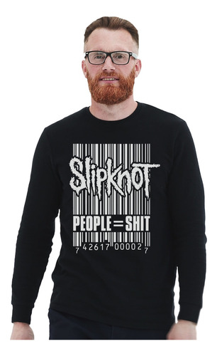 Polera Ml Slipknot People = Shit Rock Abominatron