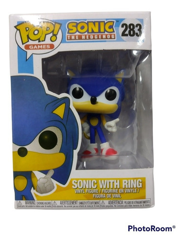 Muñeco Tipo Funko Pop Sonic Con Anillo #283 Sonic With Ring