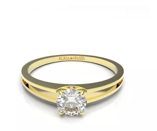 Anillo Compromiso Oro Amarillo 10k Kt Joyas Kilates Irene