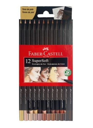 Lapices De Colores Tonos De Piel Supersoft X12 -fabercastell