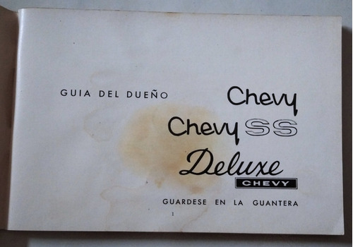 Libro Manual De Uso 100% Original: Chevy, Ss Y De Luxe 1971