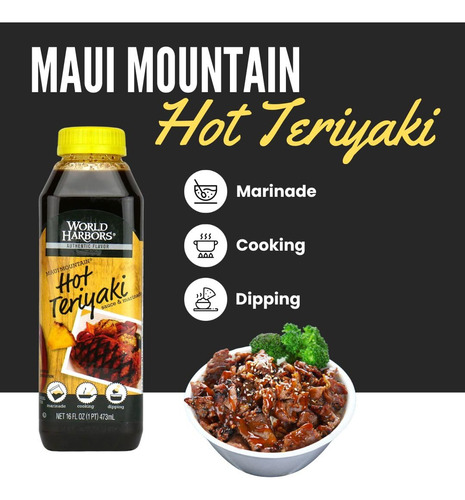Salsa Teriyaki Caliente Para Asar Y Adobar 473 Ml Paquete De