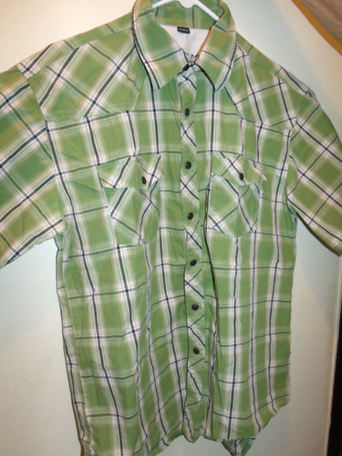 Camisa Manga Corta. Estivaneli. Verde. Talla M. (7verdes)