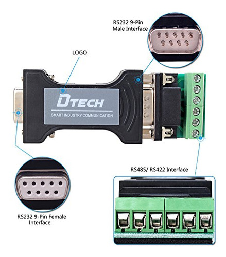Convertidor De Datos De Comunicación En Serie Dtech Rs232 A