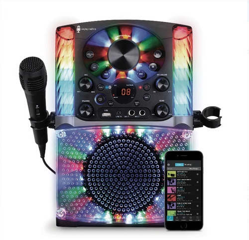  Karaoke Bluetooth Con Luces De Discoteca Led Cd Usb 