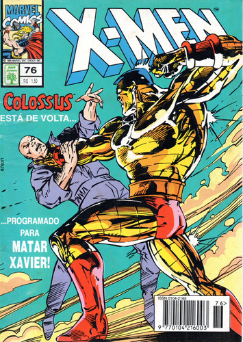 X-men N° 76 - 84 Páginas Em Português - Editora Abril - Formato 13,5 X 19 - Capa Mole - 1995 - Bonellihq Cx01 Fev24