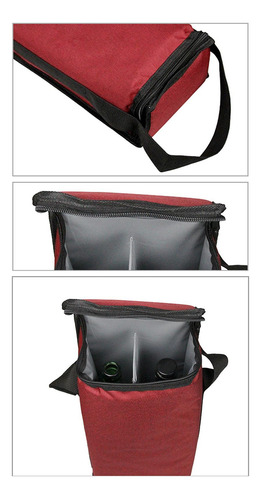 Bolsa De 2 Botellas De Vino, Bolsas Aislantes Para Enfriar