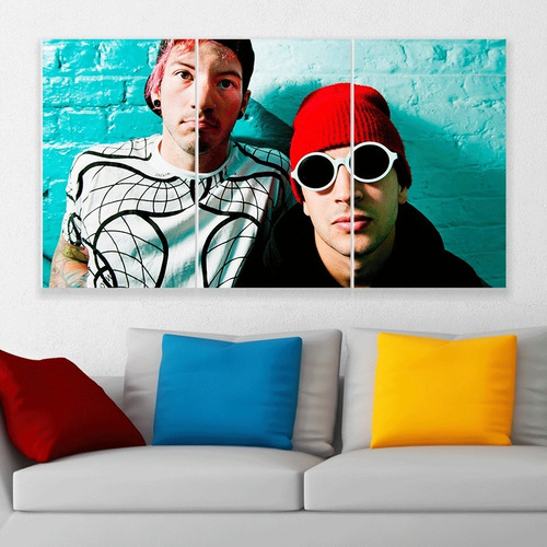 Cuadro Triptico Twenty One Pilots Art Canvas Personalizado