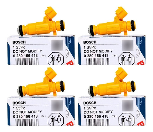4 Bico Injetor Bosch Nissan Tiida Livina 1.8 Flex 0280156418