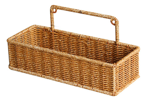 Cesta De Almacenamiento, Cesta Colgante Tejida Rectangular