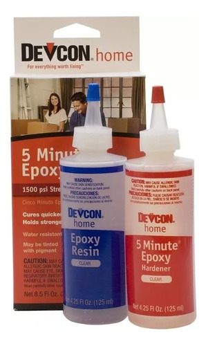 Devcon Epoxi, Epoxi De 5 Minutos, 2 Botellas De 8.5 Onzas 