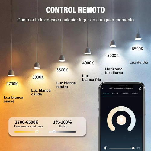 Foco Inteligente Wifi App Alexa Rgbcw Smart Led Bombilla