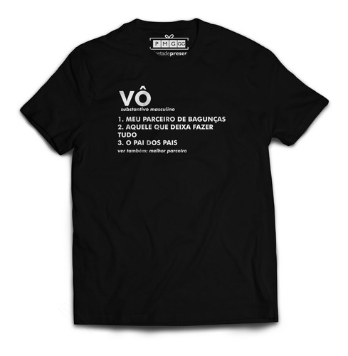 Imagem 1 de 1 de Camiseta Vô Dicionário Parceiro De Bagunças Presente Pais