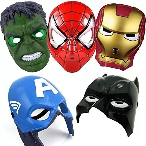 Máscaras de superhéroe para niños, Iron Man, Spiderman, Hulk, Capitán  América, Thor, vestido de cumpleaños, Favor, regalo misterioso - AliExpress