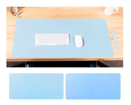 Alfombrilla Mousepad De Cuero Impermeable Reversible 80x40