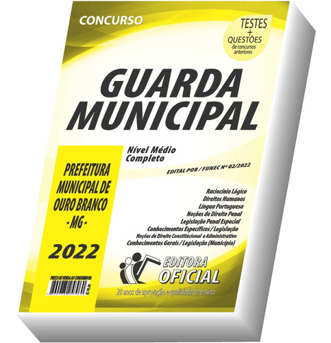 Apostila Prefeitura De Ouro Branco Mg Guarda Civil Municipal