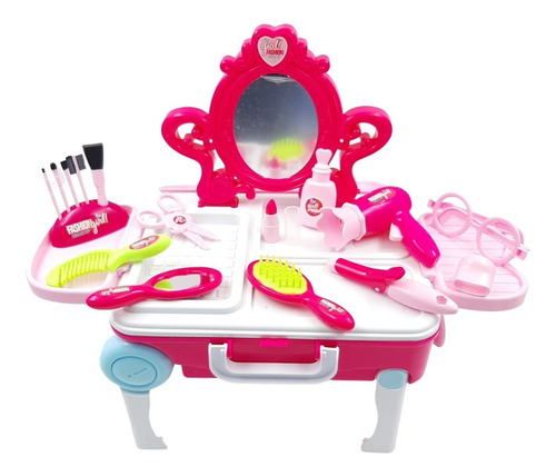 Hermoso Set Maquillaje Para Niñas Con Secador En Maletita