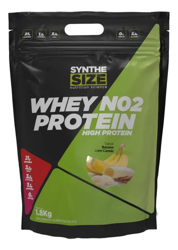 Whey Protein No2 1,8 Kg Synthesize - Sabor Banana Com Canela
