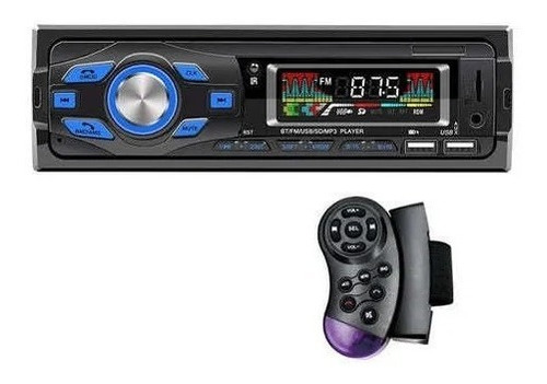 Reproductor De Sonido Carro Bluetooth Aux Usb Radio Fm 1 Din