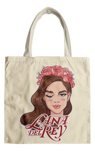 Bolsa Morral De Tela Tote Bag Lana Del Rey Flores Dibujo 5