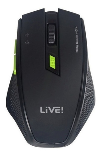 Imagen 1 de 4 de Mouse Live Gamer Inalambrico 6d 3200 Dpi - Lvm-914- Aj Hogar