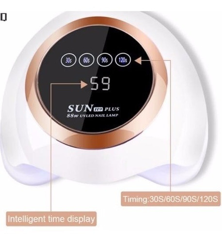 Lampara Uv Secado Rapido Uñas Gel Led 88w Temporizador Sunh9