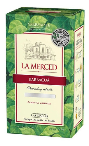 Yerba Mate Barbacua La Merced 500g C/ Palo Original Sin Tacc