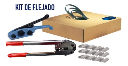 Kit P/ Fleje Plástico Flejadora Selladora,despachador Sellos