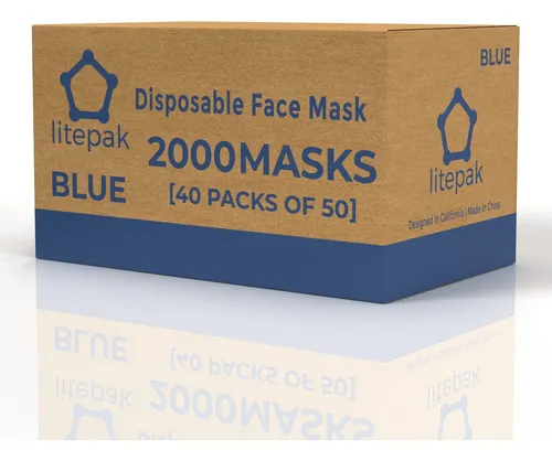 Litepak Pcs Premium Mascarilla Desechable Suave 3ply Nariz .