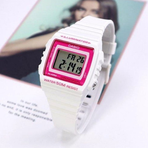 Reloj Mujer Vintage W-215h-7a2vdf Cronómetro de 1/100 segundos • Alarma • Luz de fondo LED • Resistencia al agua de hasta 50 m