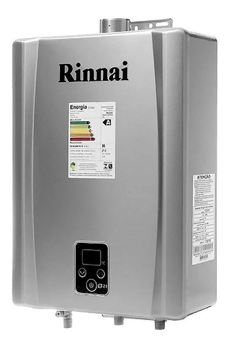 Aquecedor Agua A Gás Rinnai Digital Glp 21 Litros E210 Prata Cor Prateado 127V/220V