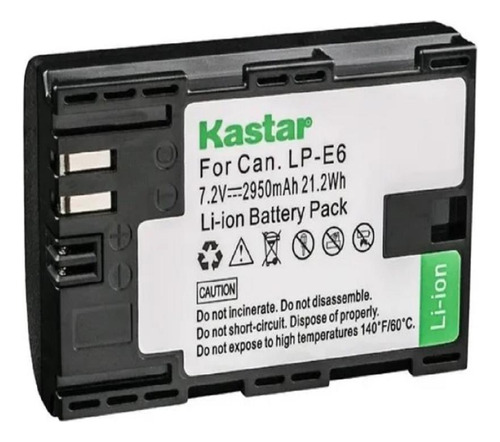 Bateria Kastar Lp-e6 2950mah Câmera Digital Máquina Fotográf