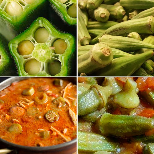 20 Semillas De Okra Quimbombó