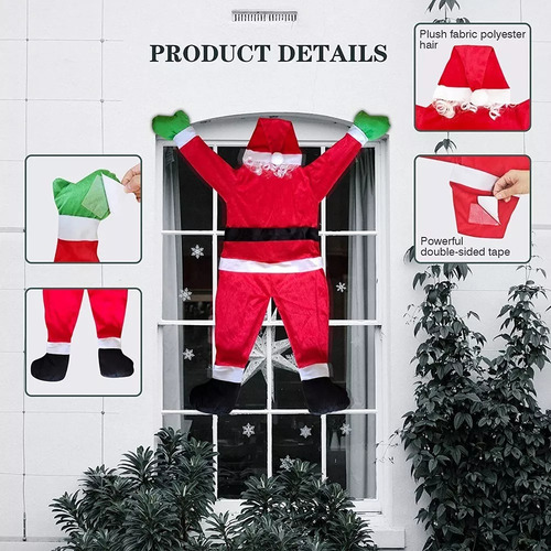 Decoración Navideña De Santa Claus For Adornos De Ventana