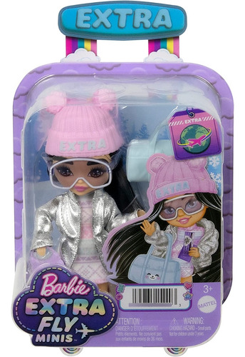 Barbie Extra Fly Mini Muñeca Barbie Cabello Negro Invierno