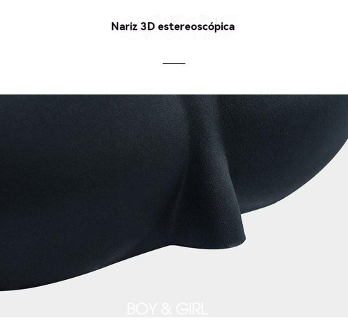 Antifaz Para Dormir 3d Negro Ajustable 1