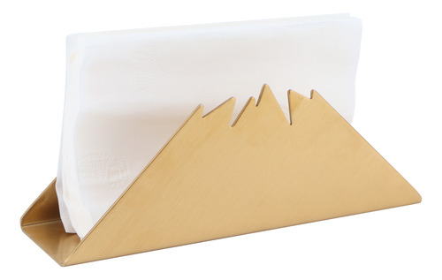 Servilletero Dorado Con Soporte Triangular De Acero Inoxidab