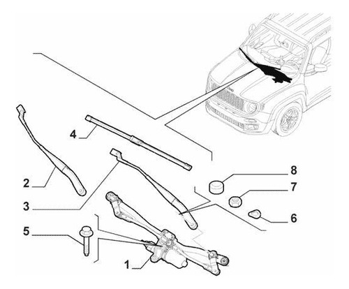 Brazo Limpia-parabrisas Izquierdo Jeep