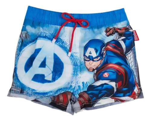 Malla Niño Short De Baño Spiderman Avengers Premium Marvel