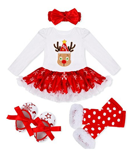 Feeshow Bebé Niña Primera Navidad Trajes Trajes K5pje