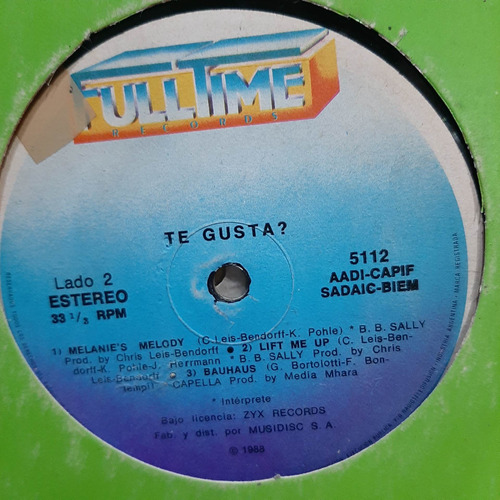 Vinilo Te Gusta ? F&m Jd Starr Dr Felix Bb Sally E2