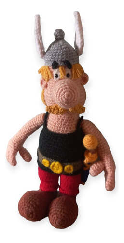 Asterix Muñeco Amigurumi Peluche Tejido A Crochet Mide 33 Cm (Reacondicionado)