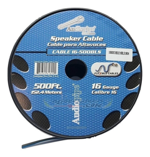 Imagen 3 de 3 de Cable Parlante Audiopipe 16 Gauges. Grueso X Metro P-i