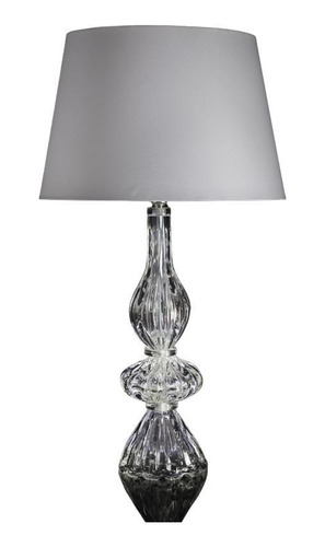 Abajur Em Cristal Murano Transparente 43cm São Marcos 110v