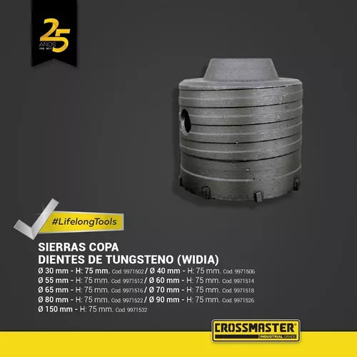 Sierra Copa Widia Ø 70 Mm Dientes De Tungsteno Crossmaster