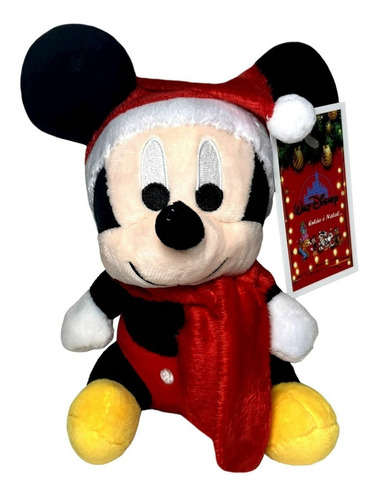 Boneco Pelúcia Pequeno Personagem Mickey Mouse Natal Disney